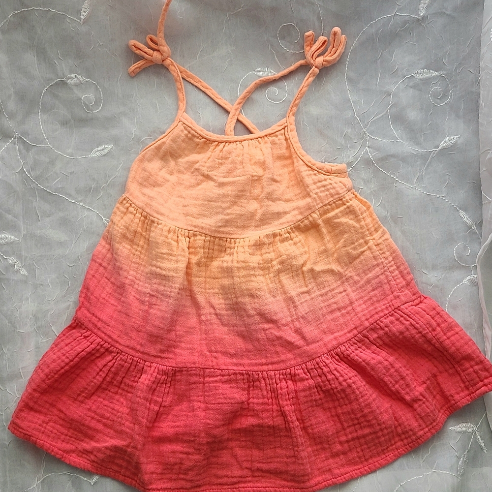 Cat & Jack Ombre Pink and Orange Sundress 12M